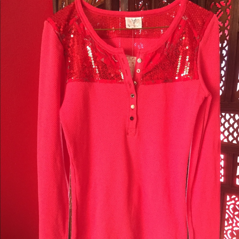 Free People Thermal with Sequins